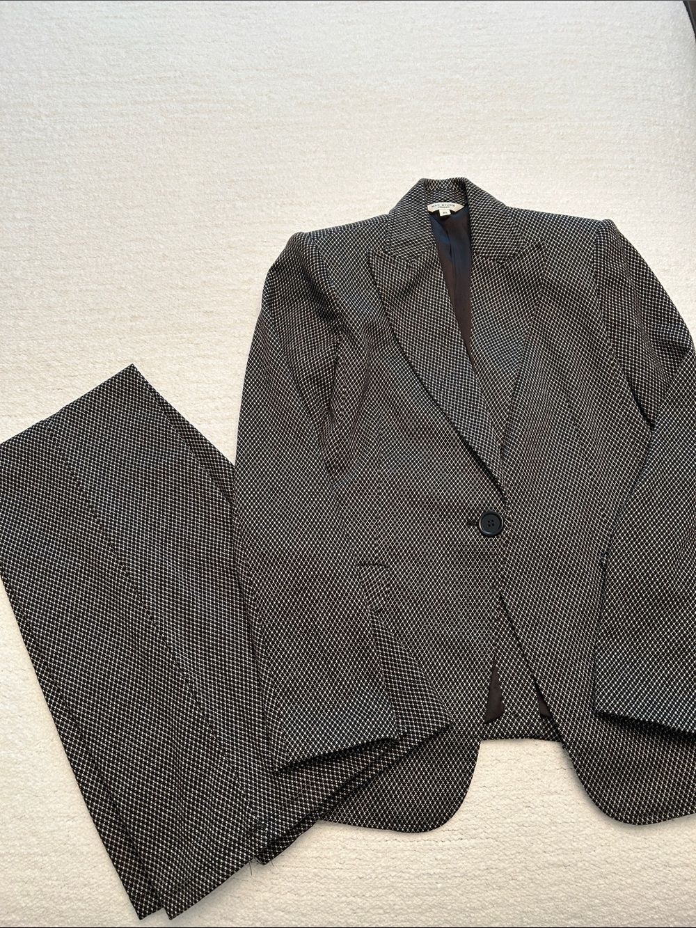 Max Studio Black & White Micro-Check Women's Blazer and Pants